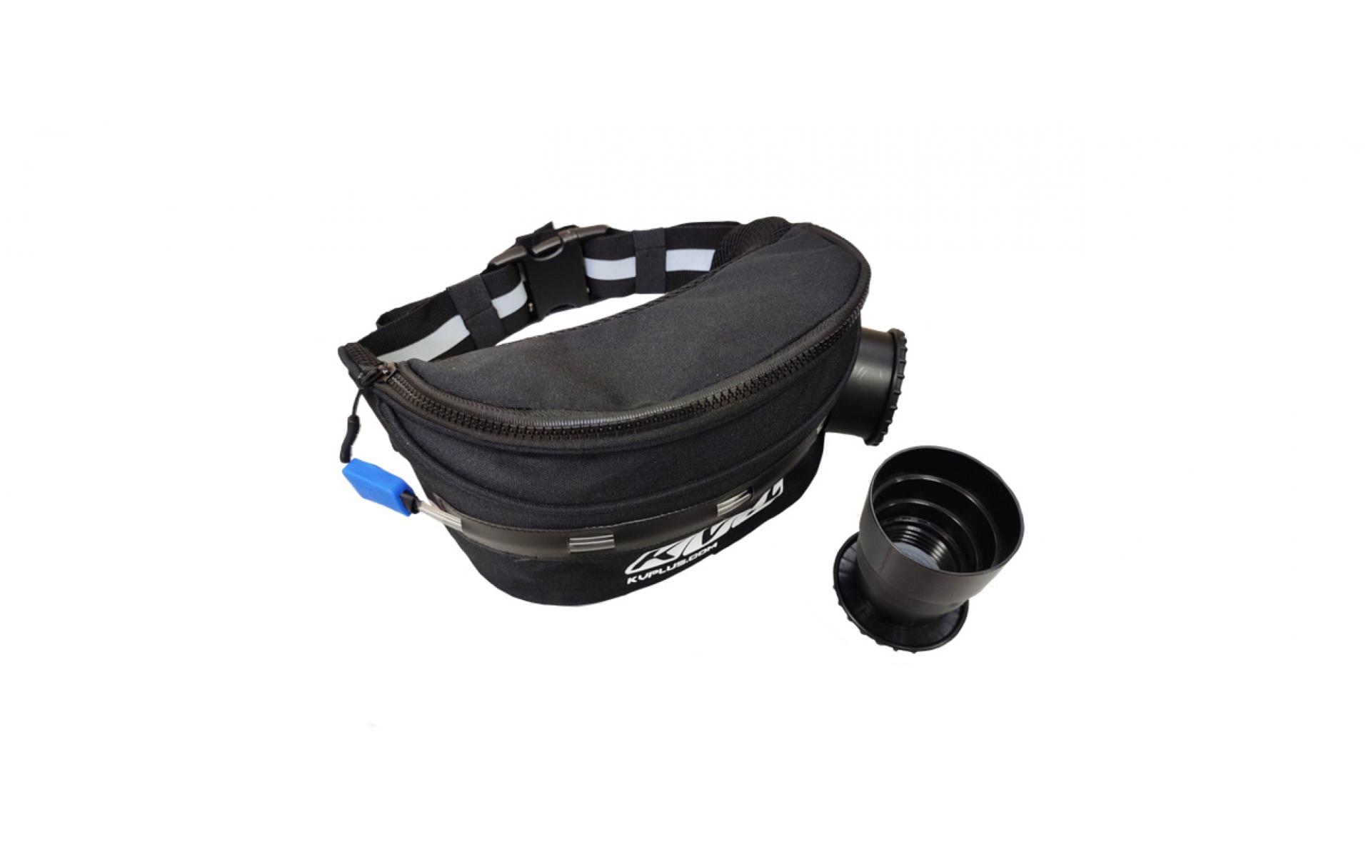 22D32 Подсумок на пояс с термобаком KV+ Tthermo waist bag with LED, ёмкость 1 L, цв. черный-белый