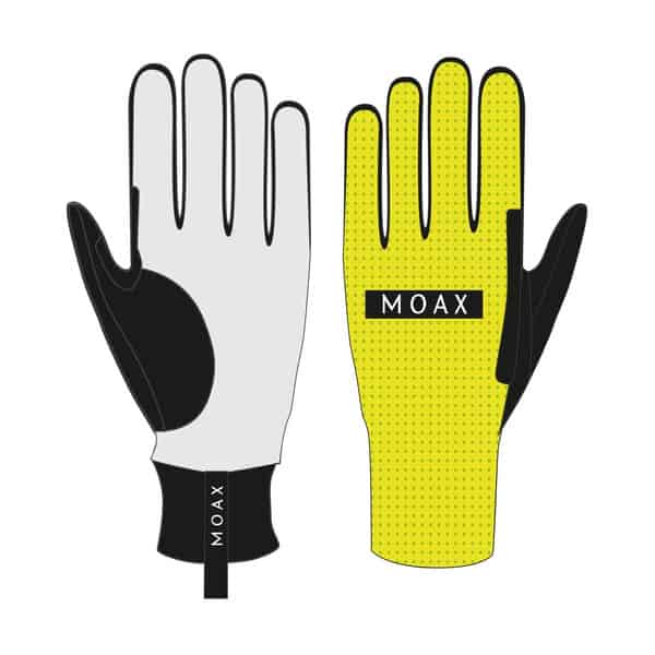 M0342-50000 Перчатки лыжероллерные унисекс MOAX Air Mesh, цв. лимонный-черный