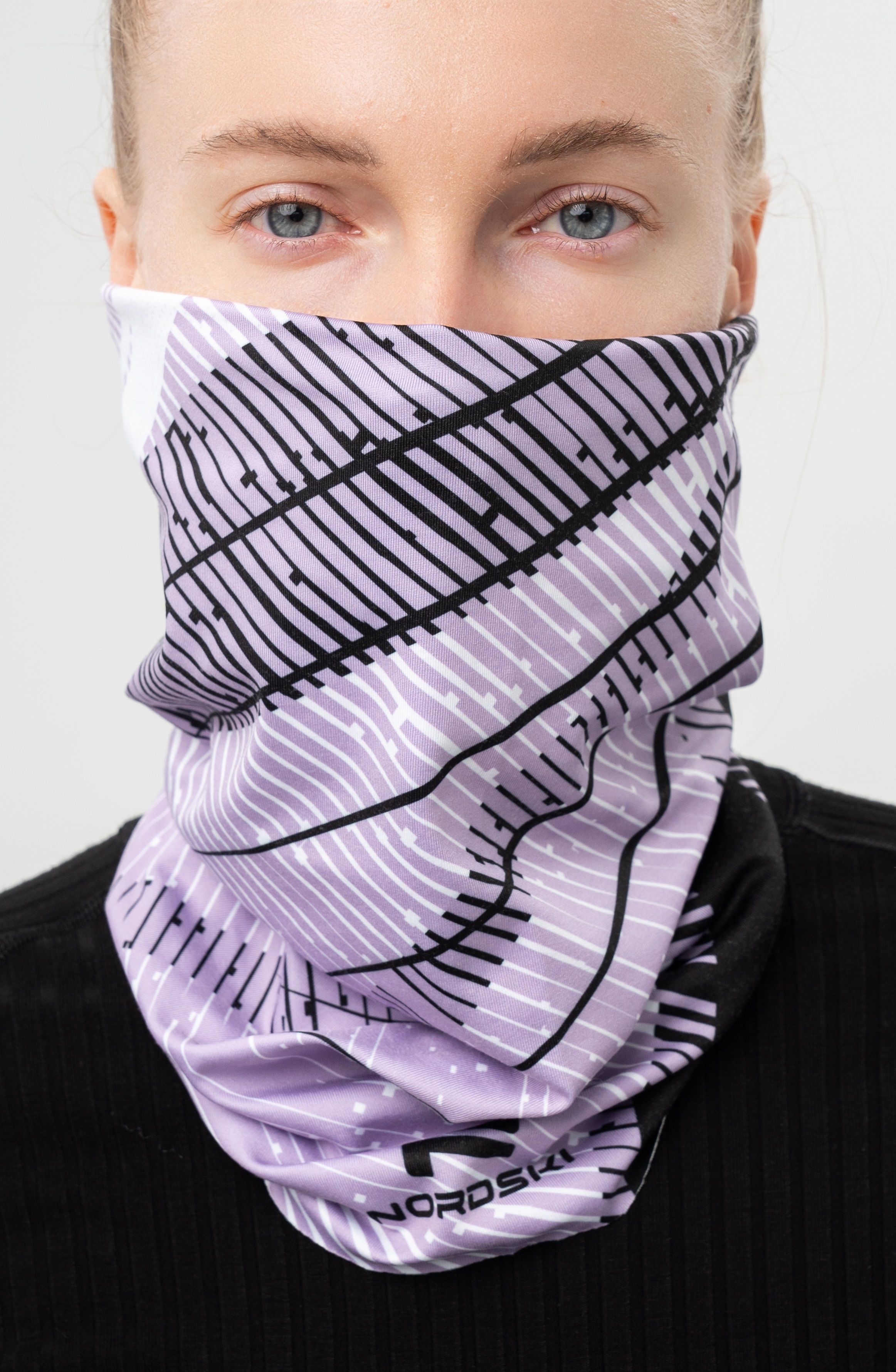 NSV506106 Бафф унисекс NORDSKI Heat, цв. фиолетовый-черный