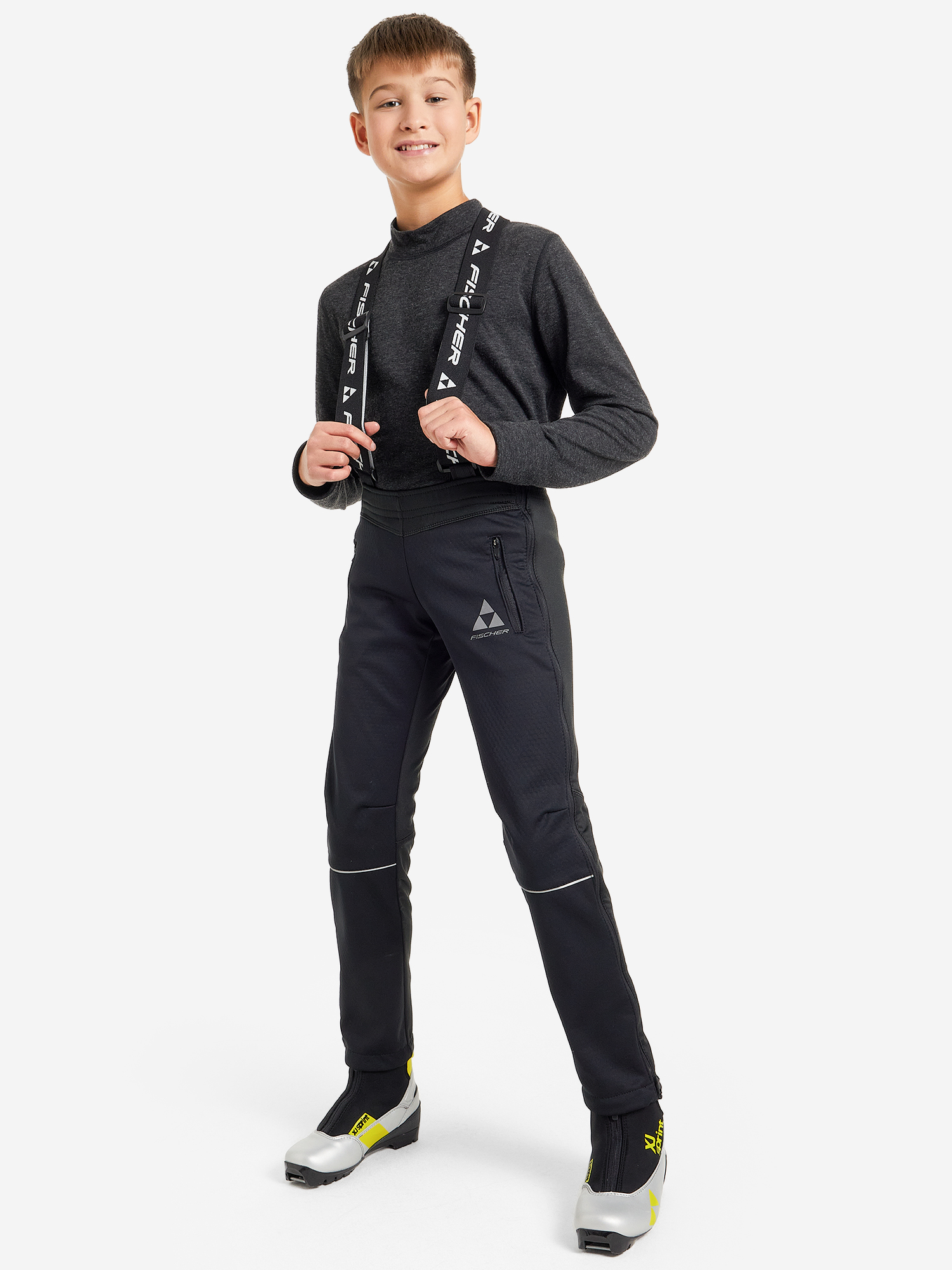 GR8255-100 Брюки детс. Fischer Softshell Wam, цв. черный