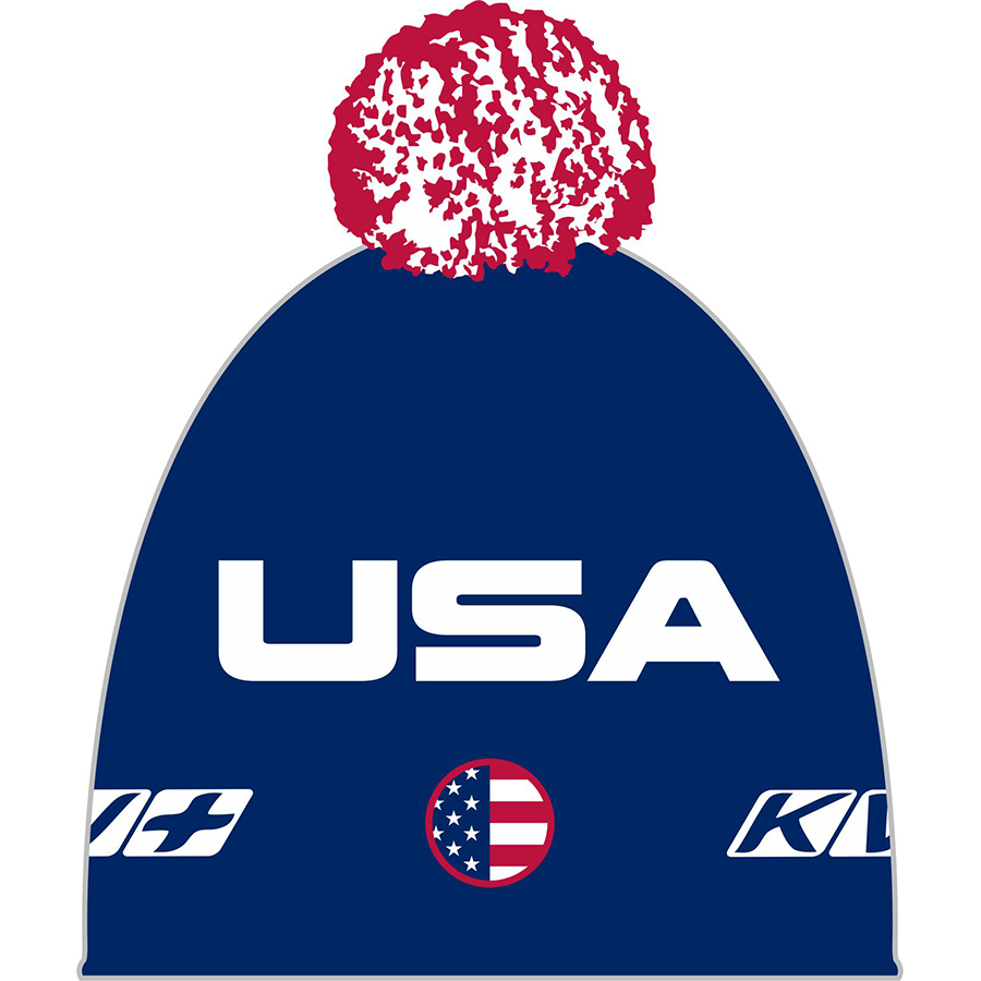 22A01.USA Шапка тёплая унисекс KV+ Patriot, цв. синий-белый