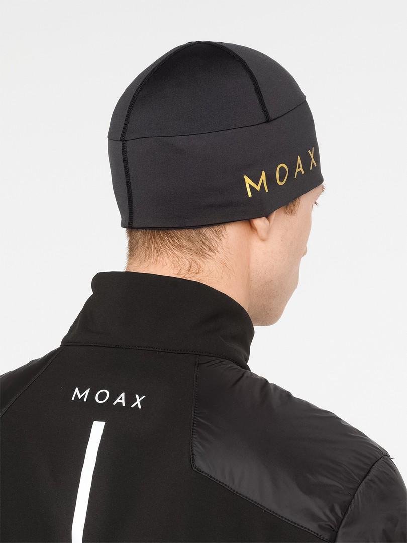 23519M-10020 Шапка гоночная унисекс MOAX SIrius Race, цв. черный-золото