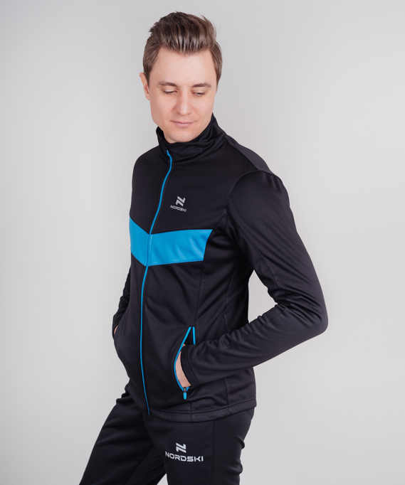 NSM810170 Куртка разминочная муж. NORDSKI Base black/blue