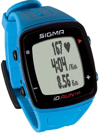 24910 Часы спортивные SIGMA ID.RUN HR 10 функций (GPS, пульсомер, секундомер,комп.прилож.), цв.синий