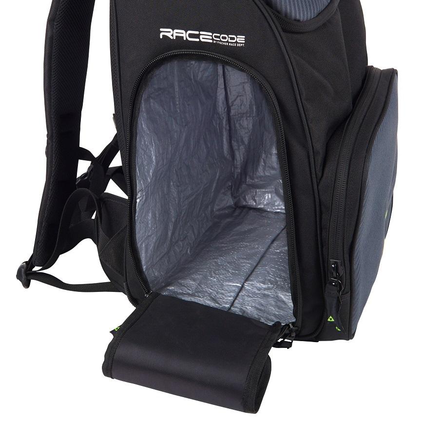 Z01322 Рюкзак FISCHER RACE с отделением для обуви + чехол в комплекте, р. 40 L, цв. черный-желтый