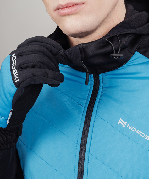 NSM850179 Куртка NordSki Hybrid Hood black/light blue