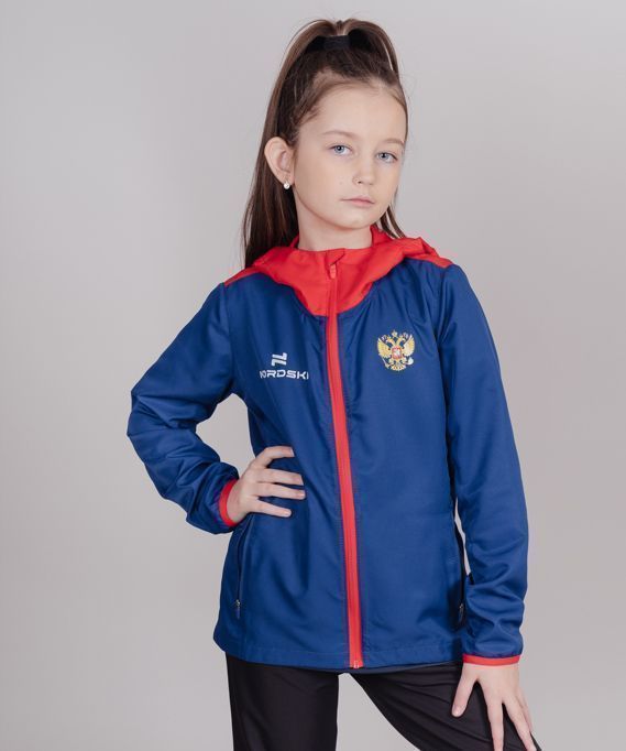 NSJ298700 Ветровка дет. NORDSKI Premium, цв. синий-красный