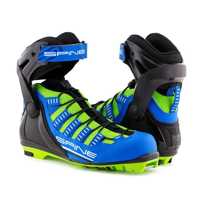 17-2 Ботинки лыжероллерные SPINE Skate Skirol, система NNN, цв. черный-салатовый
