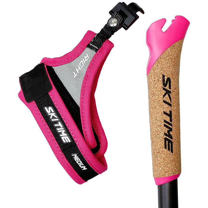 H47011р Темляк для лыжных палок SKI TIME Fast Clip ( тип Triac), цв. розовый