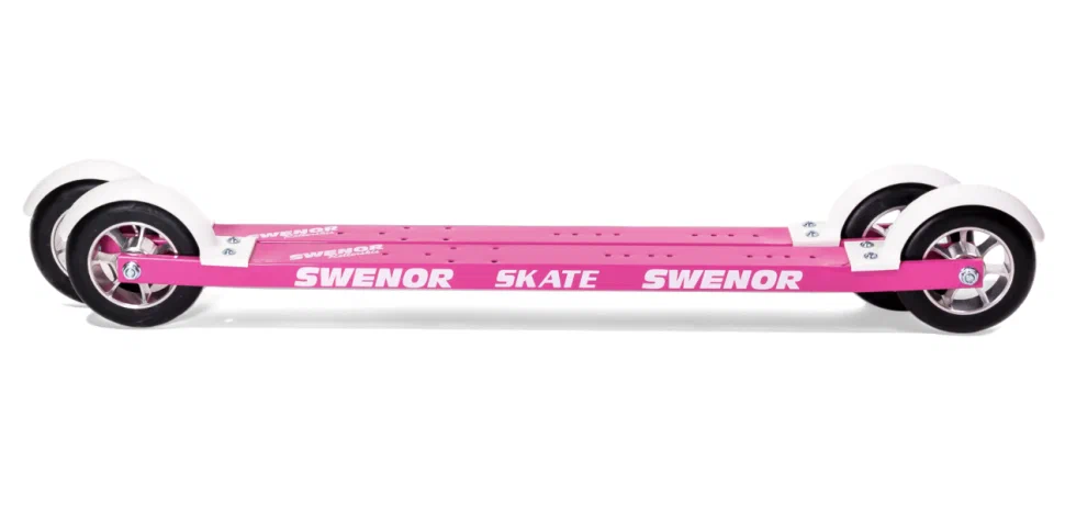 065-000-3-C Лыжероллеры SWENOR Skate Edition, L 580mm, колеса100*24 Alu резина медленн №3,цв.розовый