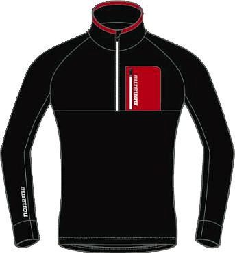 6000148-0001 Кофта кор.молн. унисекс NONAME Thermo Shirt Unisex 18, цв. черный 