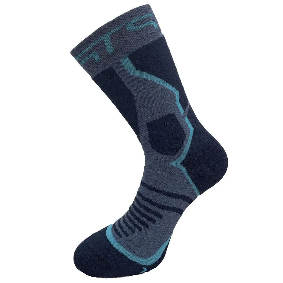 900812L-16 Носки термо жен. GTS SPORTSOCKS, высокая посадка, цв. тем.серый-черный
