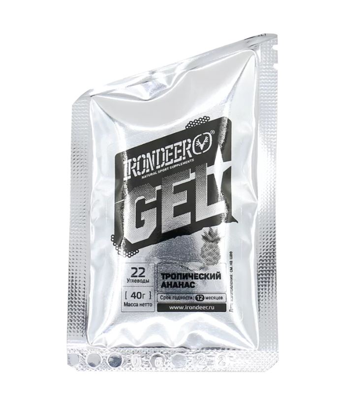 А-025 Энергетический гель IRONDEER Gel с кофеином Кола, пакет 40 г 