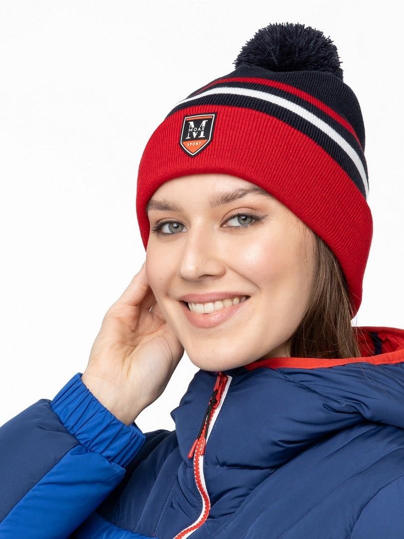 23631M-75100 Шапка унисекс MOAX Blizzard, цв. синий-красный