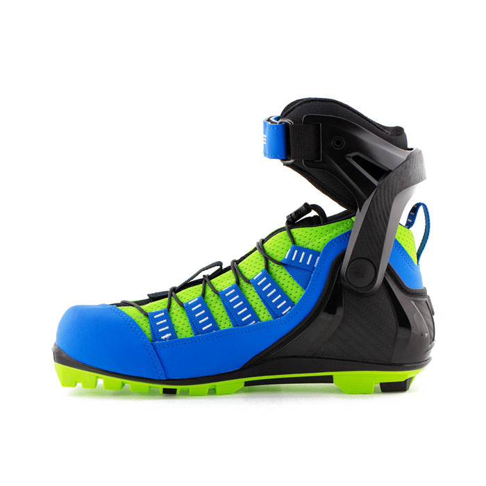 17-2 Ботинки лыжероллерные SPINE Skate Skirol, система NNN, цв. черный-салатовый