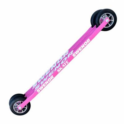 065-000-2-C Лыжероллеры SWENOR Skate Edition, L 580mm, колеса100*24 Alu резина средние №2,цв.розовый