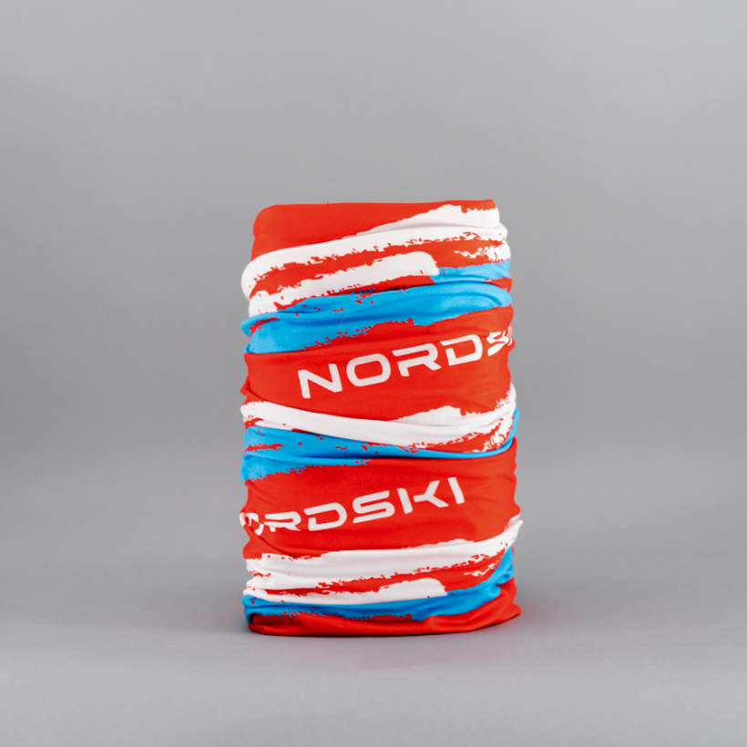 NSV408192 Бафф унисекс NORDSKI Pro Rus, цв. красный-голубой