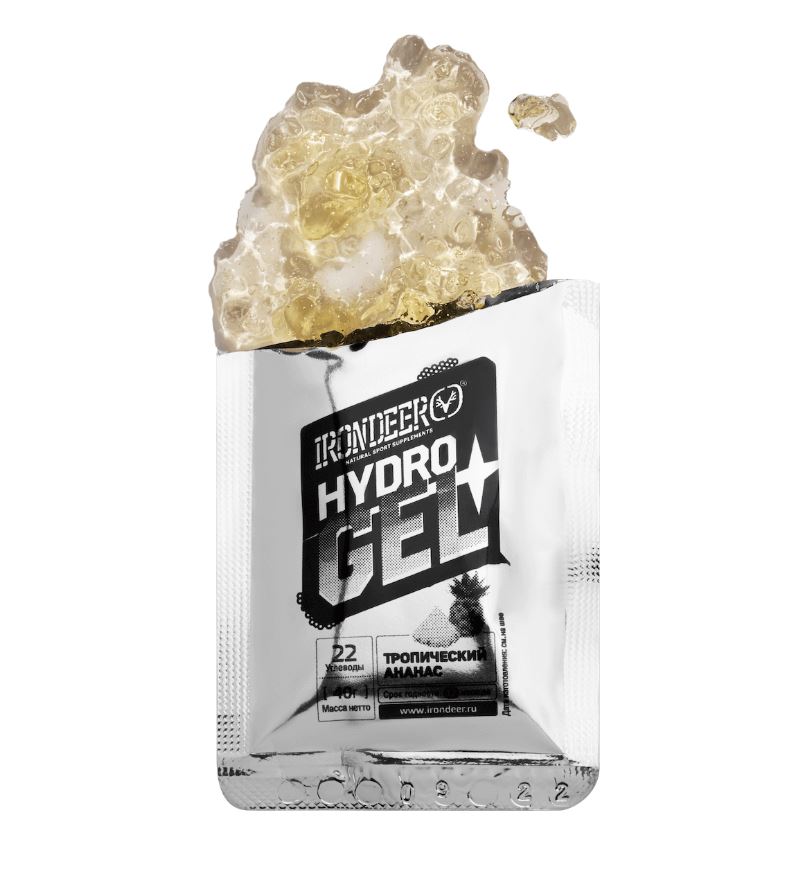 А-031 Высокоуглеводный гель IRONDEER Hydrogel Яблоко, пакет 40 г.