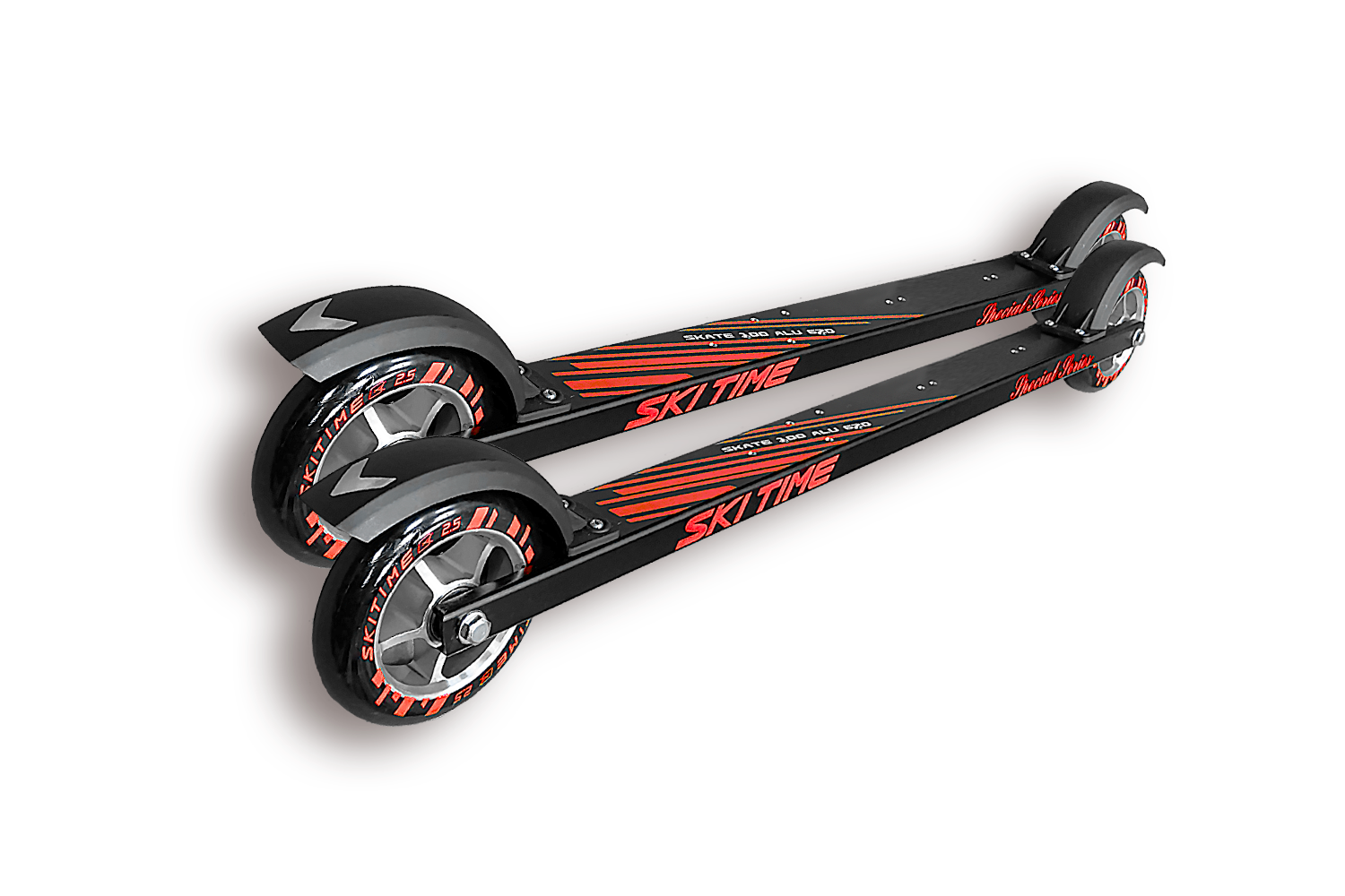 27475 Лыжероллеры SKI TIME Skate Ski roller L 620mm, 100*24 каучук средние колеса №2,75
