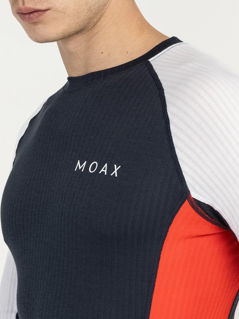 MX114031-75120 Термофутболка Moax Race LS муж.(темно-синий/красный)
