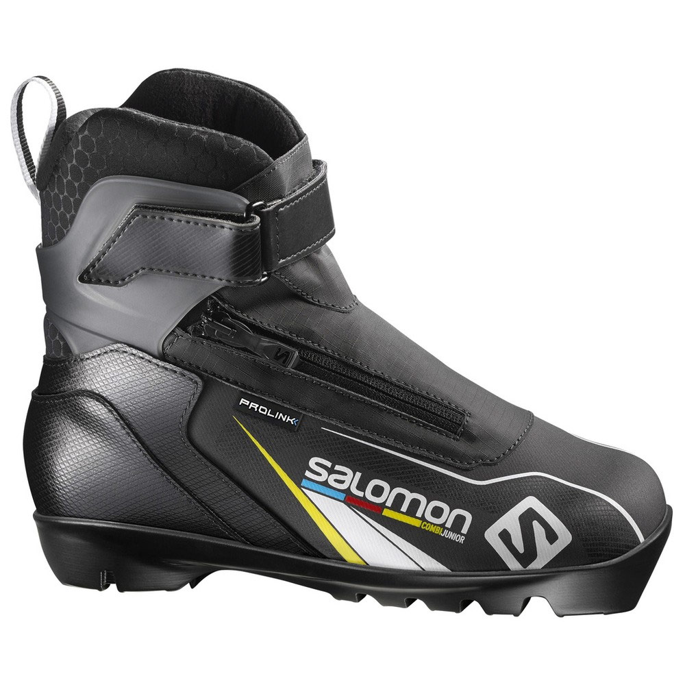 399210 Лыжные ботинки унисекс SALOMON Junior Combi, система NNN, цв. черный 
