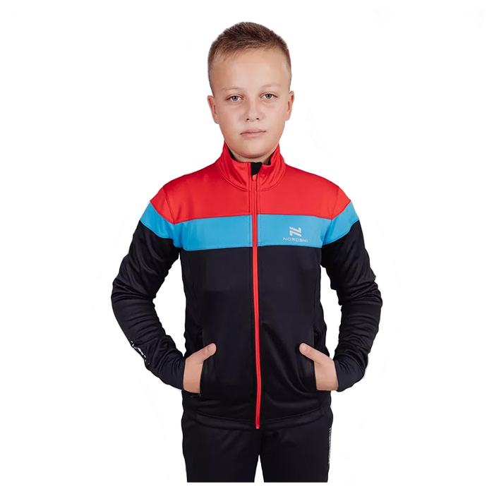 NSJ807910 Куртка разминочная NORDSKI Drive black/red