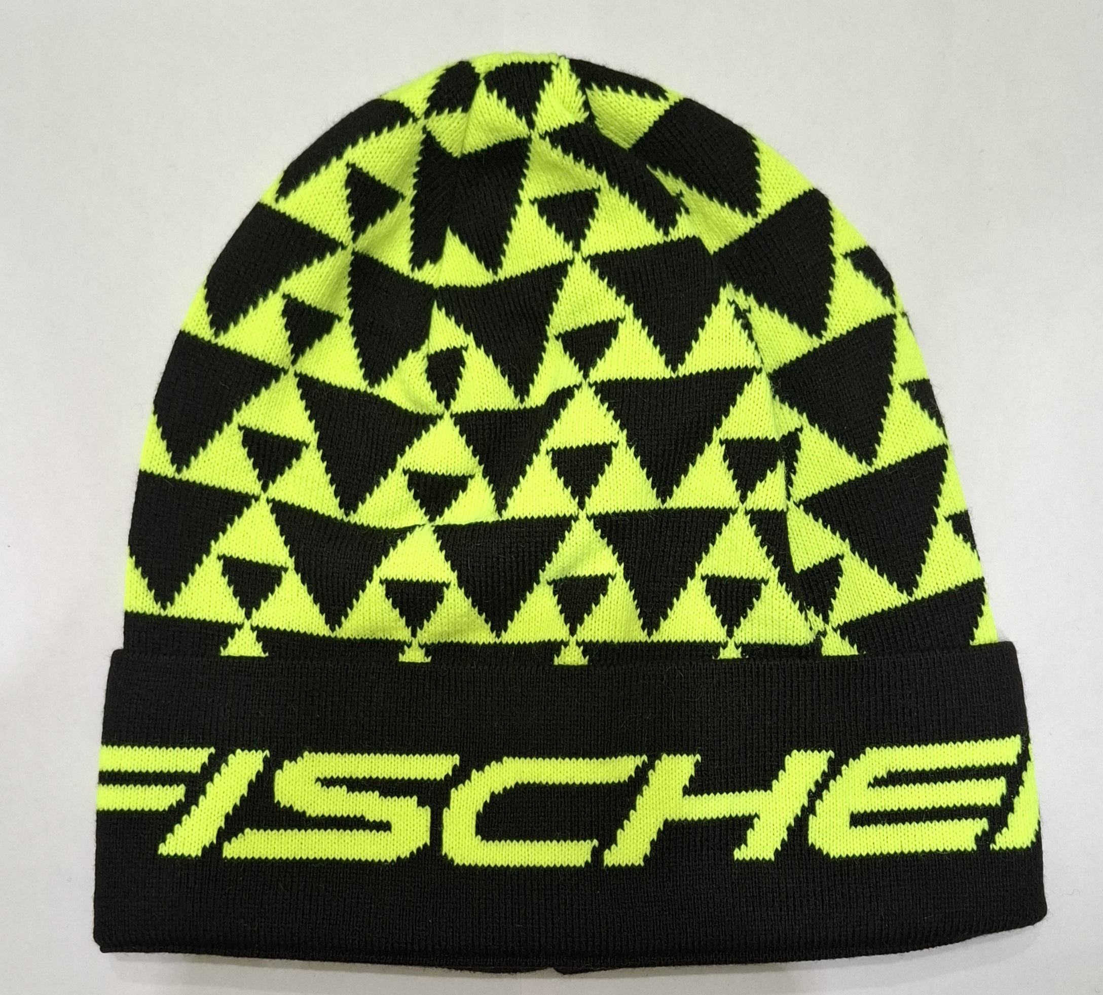 GR8284-103 Шапка унисекс FISCHER Universal, цв. черный-лимонный