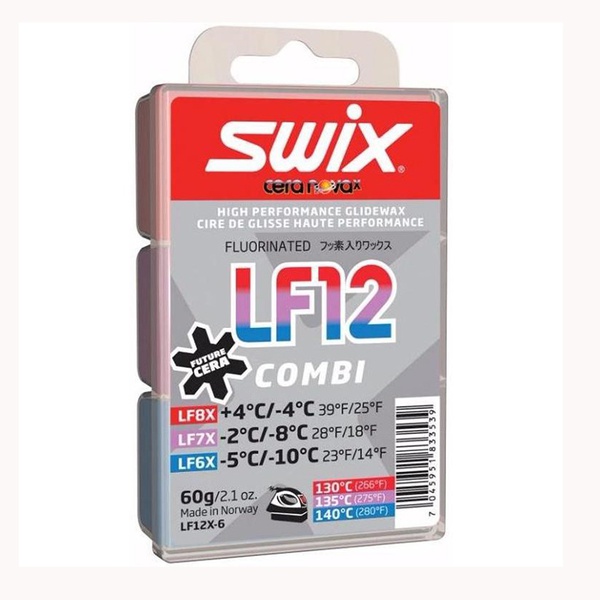 LF12X-6  Парафин (мазь скольжения) без фтора SWIX Combi LF (LF6X, LF7X, LF8X), 3х20 (60) гр