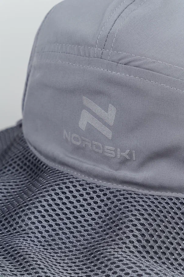 NSV960215 Панама унисекс NORDSKI Outdoor двухсторонняя, р. б-р цв. хаки (зеленый)/серый 