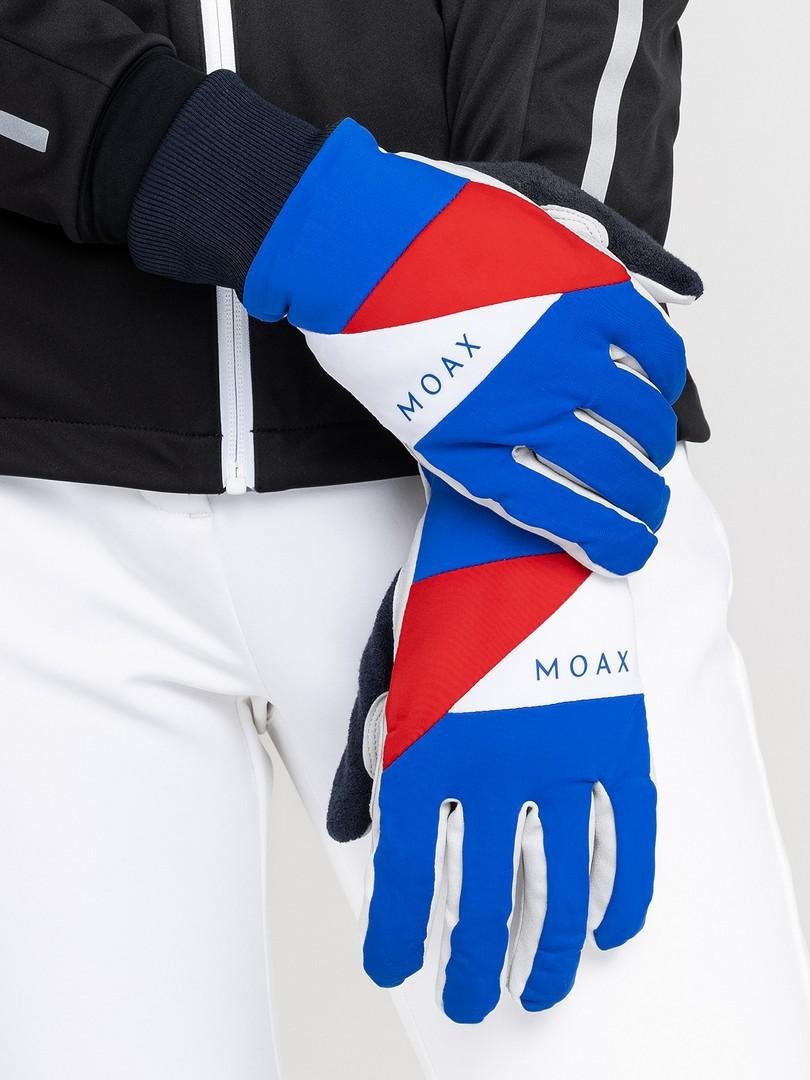 M0875-72107 Перчатки унисекс MOAX Sportage, цв. олимпийский синий/белый/красный 