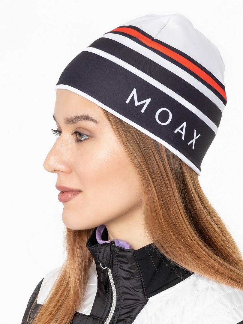 23518M-10001 Шапка гоночная унисекс MOAX Race, цв. белый-черный