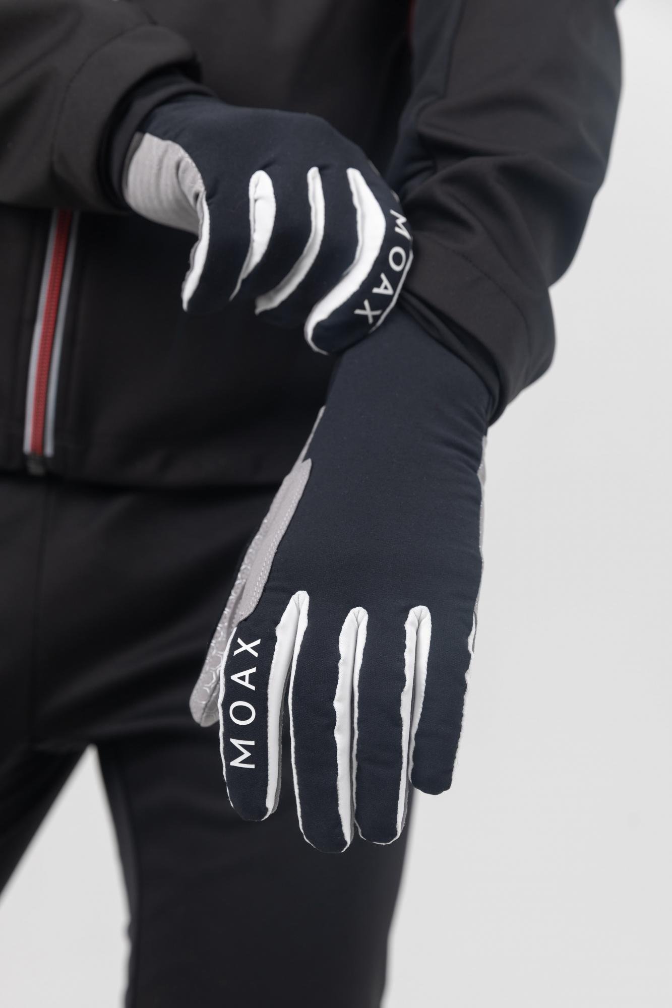 M0873-75100 Перчатки унисекс MOAX Cross, цв. темн.синий-белый